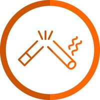 Broken Cigarette Vector Icon Design