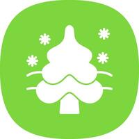 Snow-covered tree Vector Icon Design