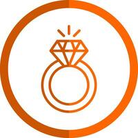 Diamond Ring Vector Icon Design