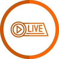 Live Streaming Vector Icon Design