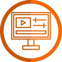 diseño de icono de vector de edición de video