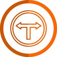 T Junction Vector Icon Design