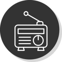 diseño de icono de vector de radio