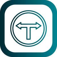 T Junction Vector Icon Design