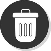 diseño de icono de vector de cubo de basura