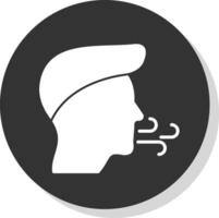 diseño de icono de vector de inhalación