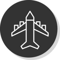 diseño de icono de vector de avión