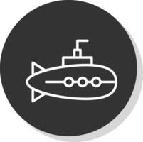 Submarine Vector Icon Design