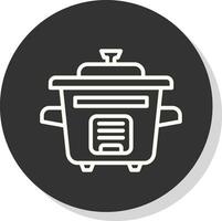 Rice Cooker Vector Icon Design