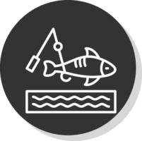 diseño de icono de vector de pesca