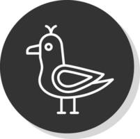 Seagull Vector Icon Design