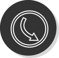 Curve Arrow Vector Icon Design