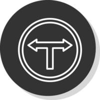 T Junction Vector Icon Design