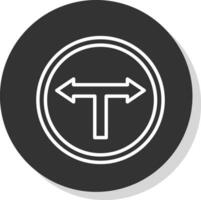 T Junction Vector Icon Design