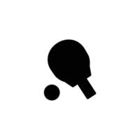 Dynamic ping pong icon capturing the essence of fast-paced competition and skillful rallies. vector