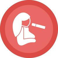 Girl Smoking Vector Icon Design