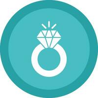 diseño de icono de vector de anillo de diamante