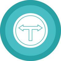 T Junction Vector Icon Design