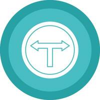 T Junction Vector Icon Design