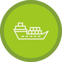 Cargo Ship Vector Icon Design