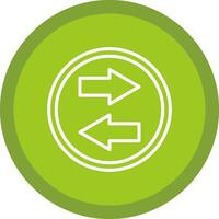 Two Way Arrow Vector Icon Design