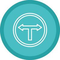T Junction Vector Icon Design