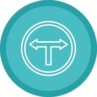 T Junction Vector Icon Design