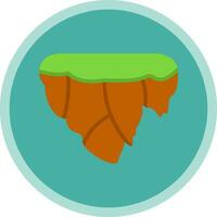 Floating Island Vector Icon Design