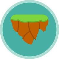 Floating Island Vector Icon Design