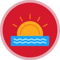 Sunset Vector Icon Design