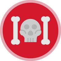 Skull And Bones Vector Icon Design