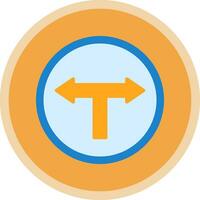 T Junction Vector Icon Design