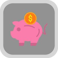 Piggy Bank Vector Icon Design