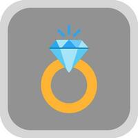 diseño de icono de vector de anillo de diamante