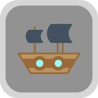 Pirate Ship Vector Icon Design