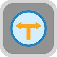 T Junction Vector Icon Design