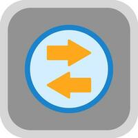 Two Way Arrow Vector Icon Design