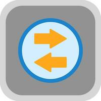 Two Way Arrow Vector Icon Design