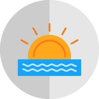 Sunset Vector Icon Design