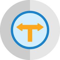 T Junction Vector Icon Design