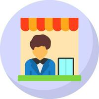 tienda gerente vector icono diseño