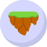 Floating Island Vector Icon Design