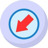 Down Left Arrow Vector Icon Design