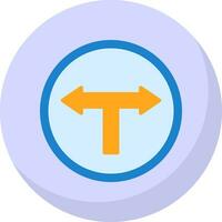 T Junction Vector Icon Design