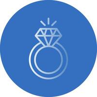 diseño de icono de vector de anillo de diamante