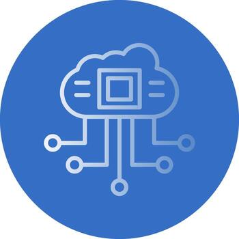 diseño de icono de vector de computación en la nube