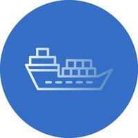 Cargo Ship Vector Icon Design