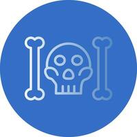 Skull And Bones Vector Icon Design