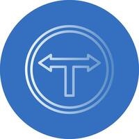 T Junction Vector Icon Design