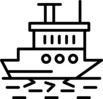 Icebreaker ship in action Vector Icon Design